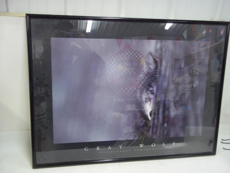 Print 34 x 25&nbsp Gray Wolf...