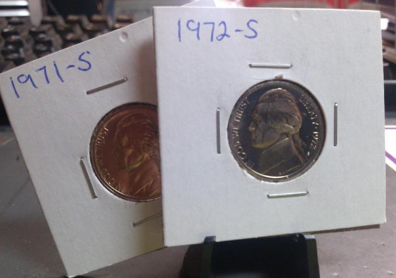 1971-S, 1972-S JEFFERSON NICKEL PRO...