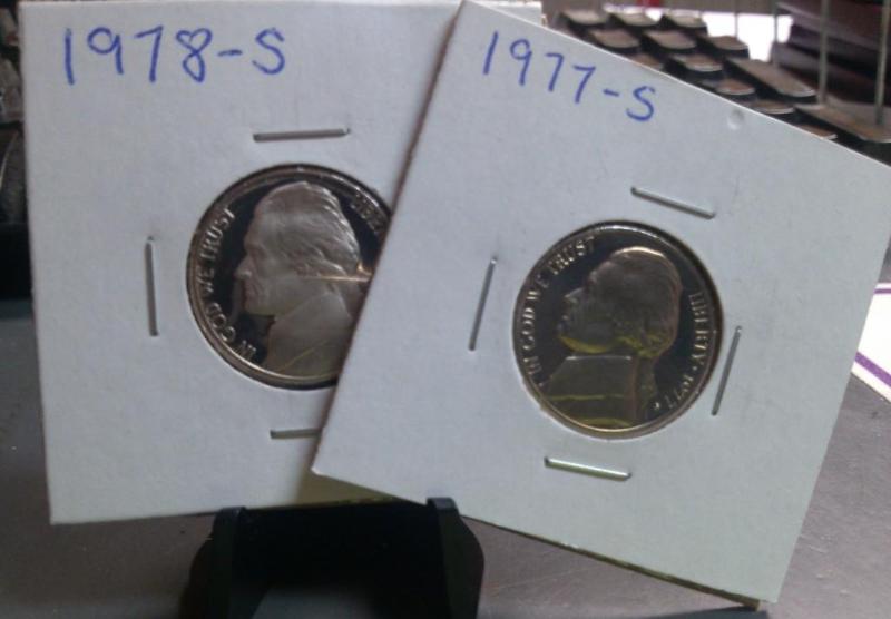 1977-S, 1978-S JEFFERSON NICKEL PRO...