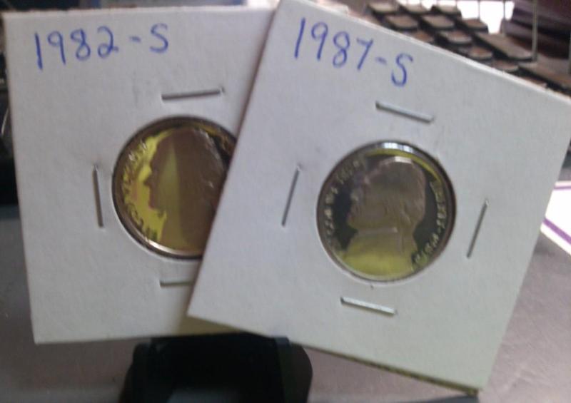 1982-S, 1987-S JEFFERSON NICKEL PRO...