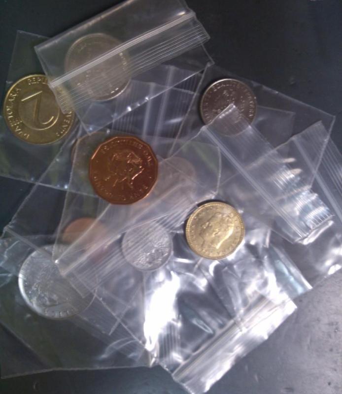 BAG OF TEN MIXED UNCIRCULATED FOREI...