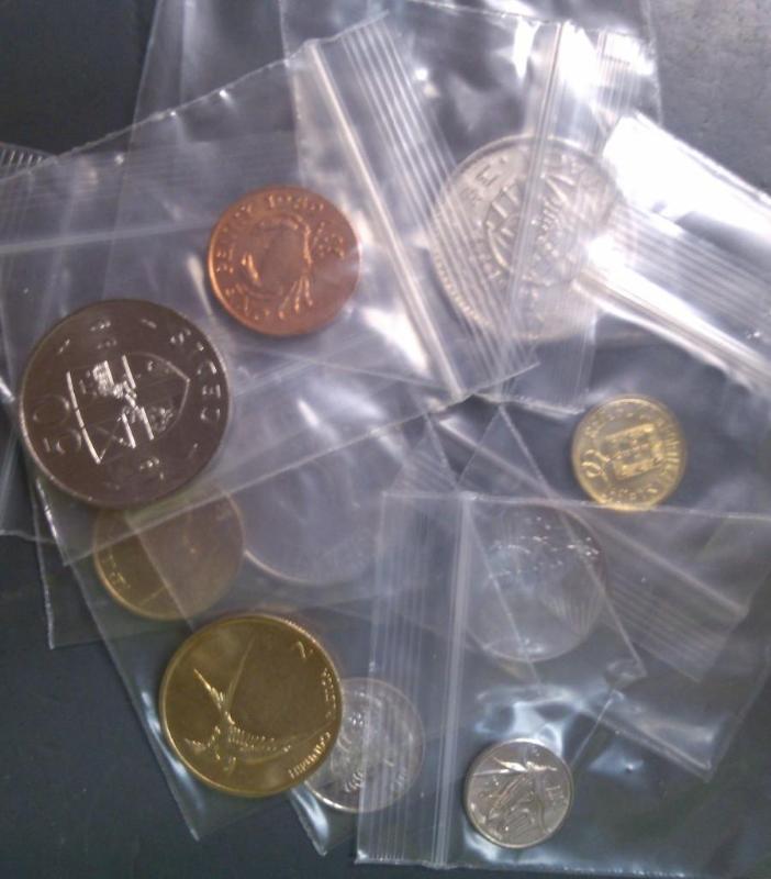 BAG OF TEN MIXED UNCIRCULATED FOREI...