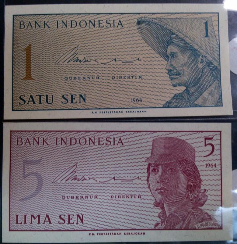 INDONESIA SET OF TWO NOTES...