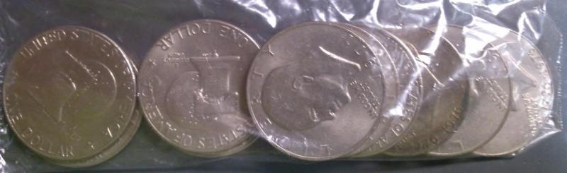 BAG OF 10 IKE DOLLARS...