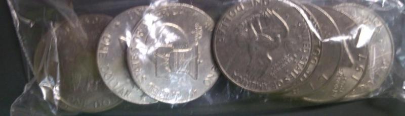 BAG OF 10 IKE DOLLARS...