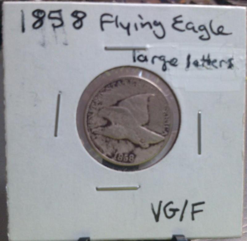 1858 FLYING EAGLE ONE CENT COIN...