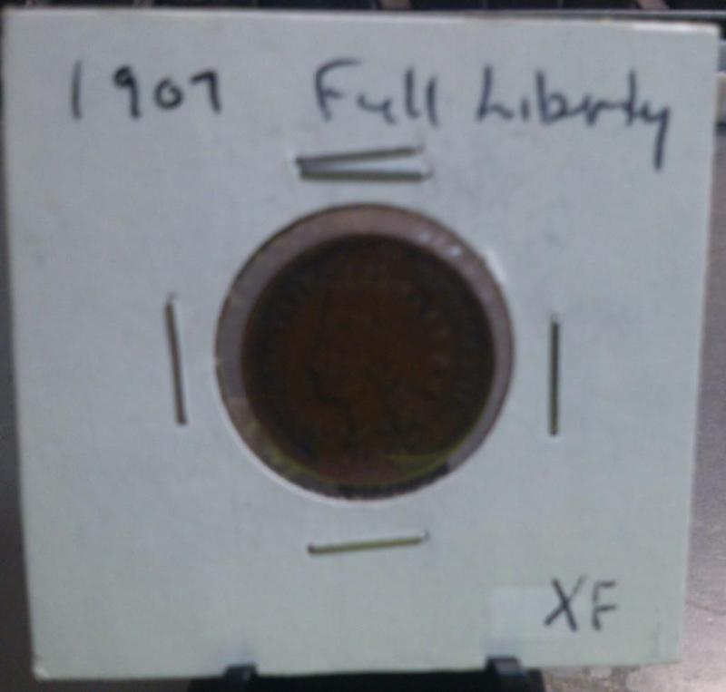 1907 INDIAN HEAD ONE CENT COIN FULL...