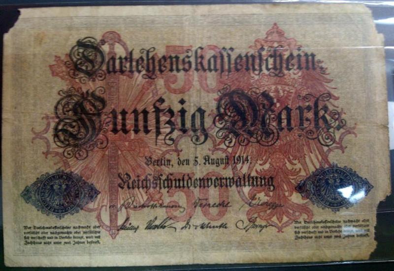 1914 GERMAN 50 MARK NOTE...