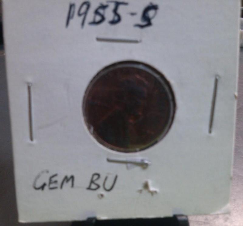 1955-S LINCOLN ONE CENT COIN GEM UN...