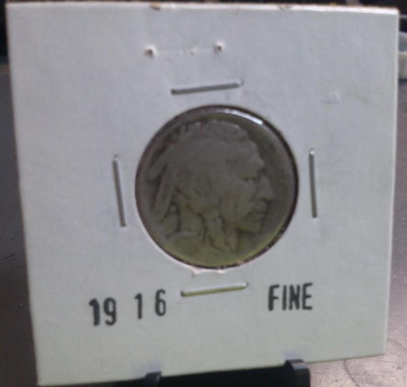 1916 BUFFALO NICKEL FIVE CENT COIN ...