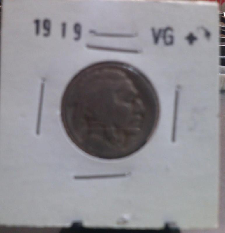 1919 BUFFALO NICKEL FIVE CENT COIN ...