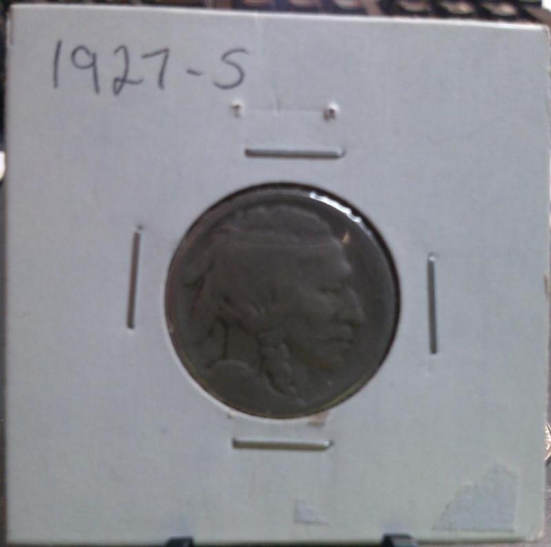 1927-S BUFFALO NICKEL FIVE CENT COI...