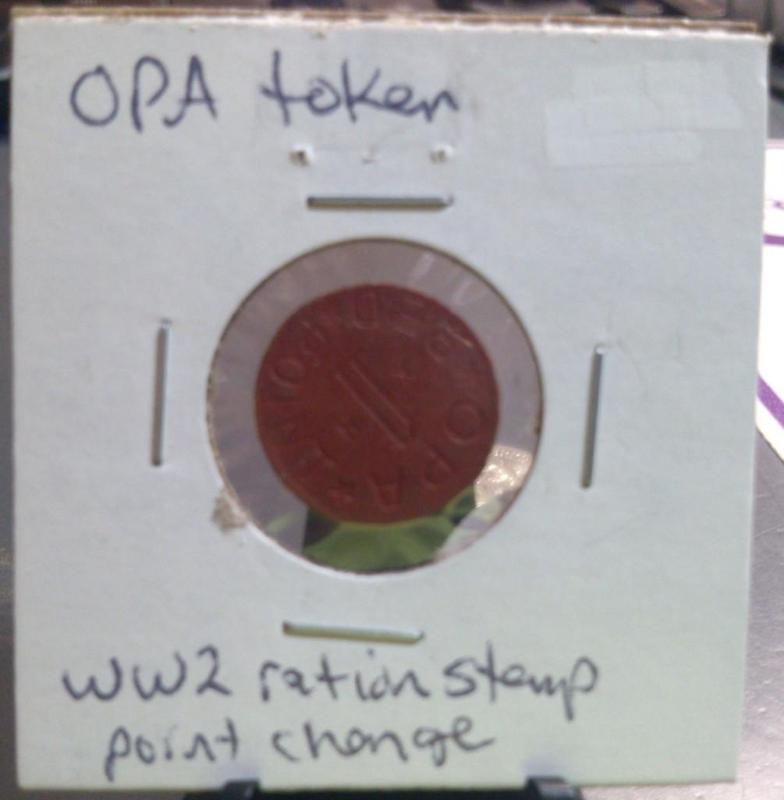 WORLD WAR 2 OPA RED TOKEN COIN...