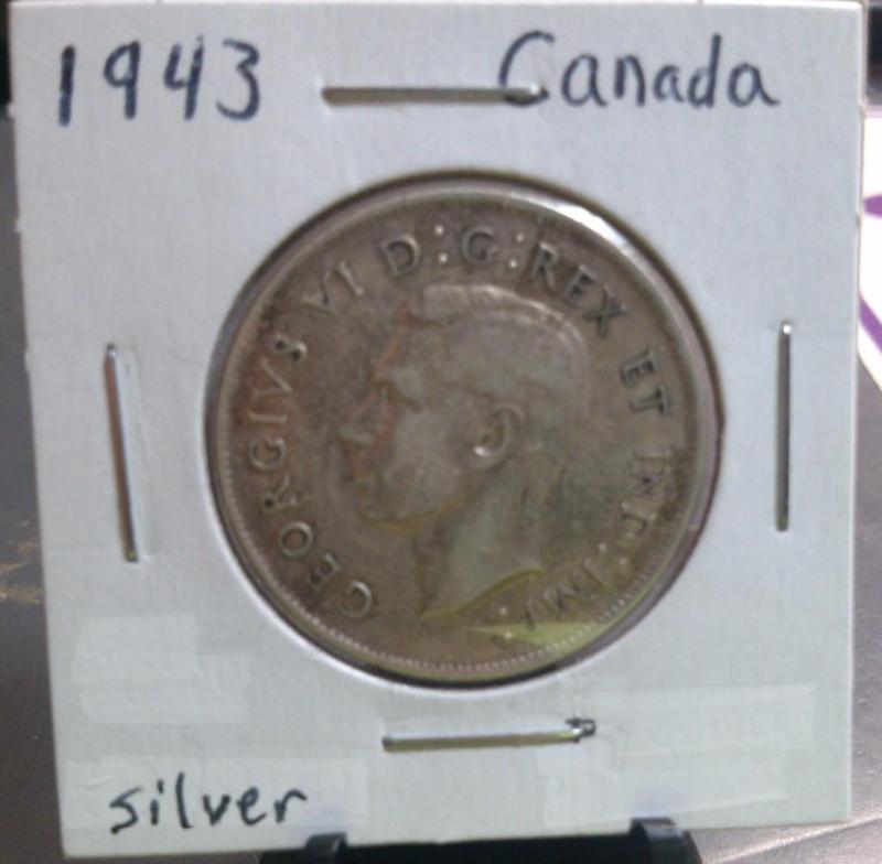 1943 CANADIAN HALF DOLLAR SILVER CO...