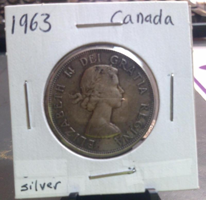 1963 CANADIAN HALF DOLLAR SILVER CO...