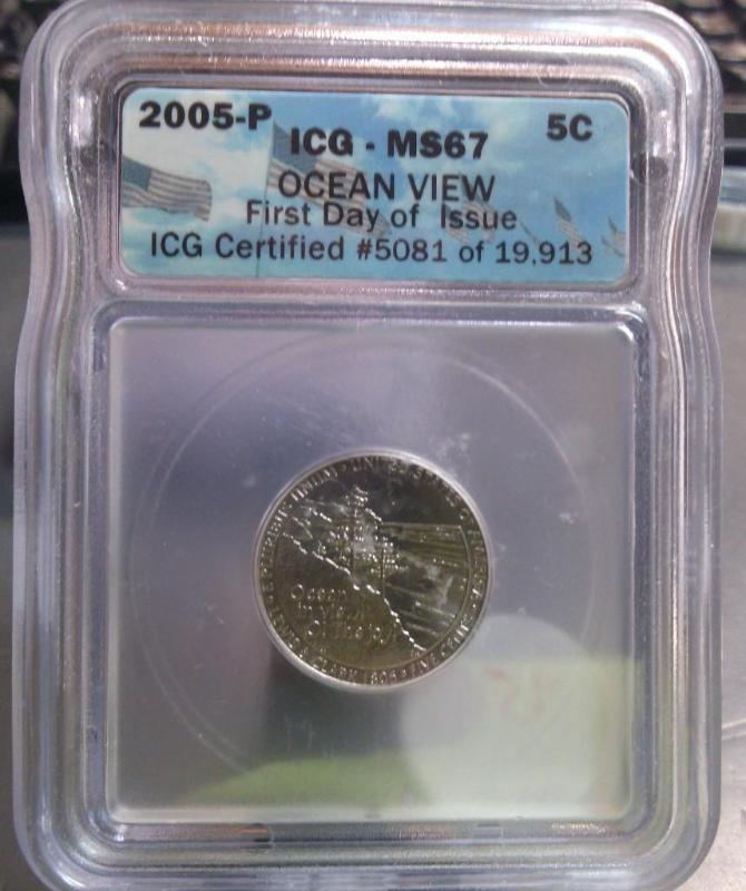 2005 P JEFFERSON NICKEL OCEAN IN VI...