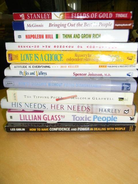 Lot of 12 self-help books - please ...