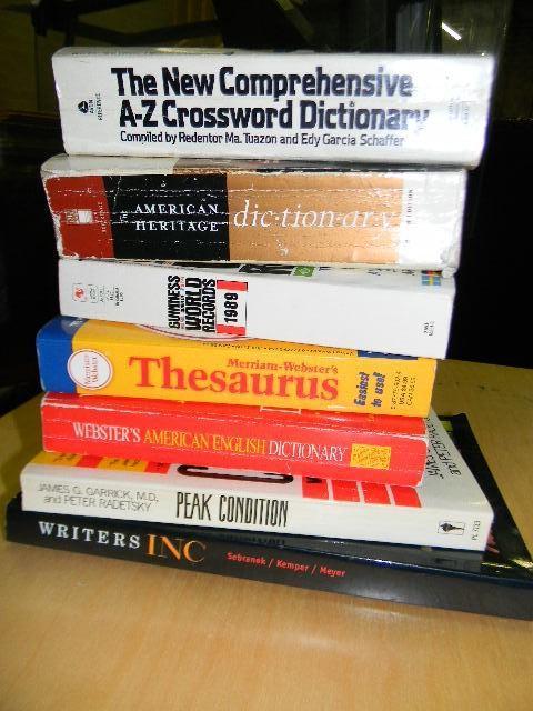 Lot of 7 books - writing books, dic...