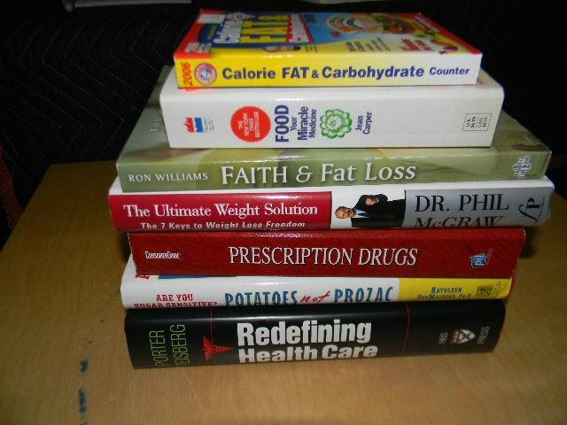 Lot of 7 health and food books - pl...