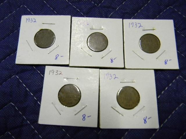 Lot of 5 uncirculated Canadian penn...