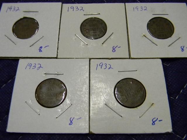 Lot of 5 uncirculated Canadian penn...