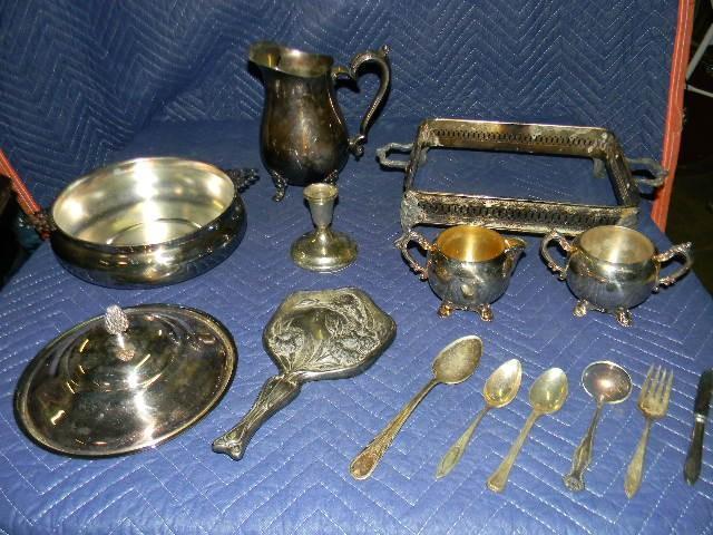 Lot of Silver Plate - very cool pie...