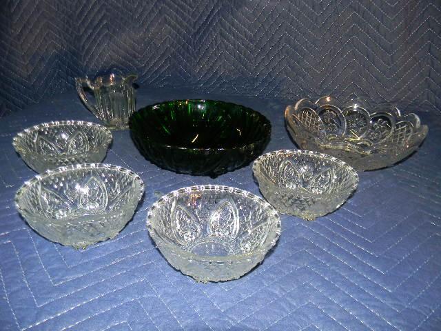 Lot of very nice glass candy dishes...