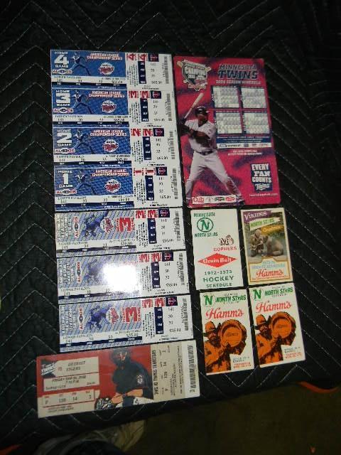 Minnesota Twins unused old game tic...