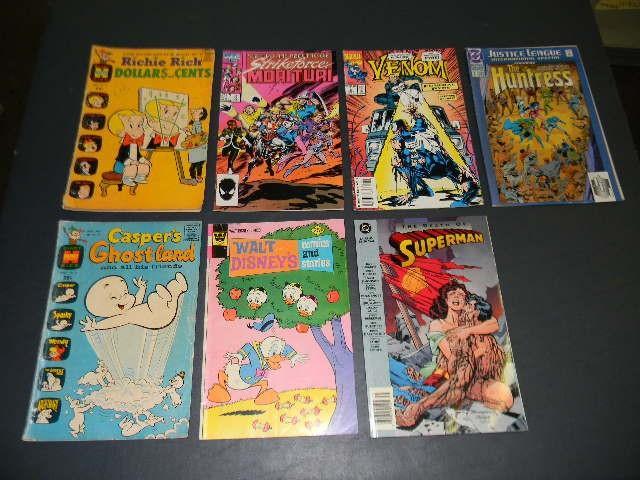 Lot of 7 comics- 2 Marvel, 2 Harvey...