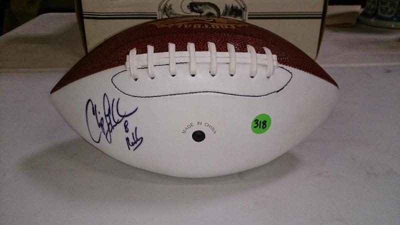 Football AUTOGRAPHED by Chip Lohmil...
