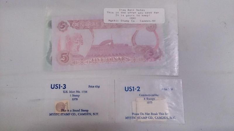 Lot of collectible stamps and curre...