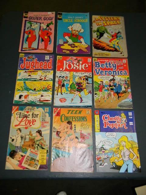 Lot of 9 miscellaneous old comic bo...
