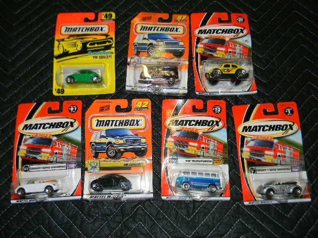Lot of 7 Matchbox cars still in pac...