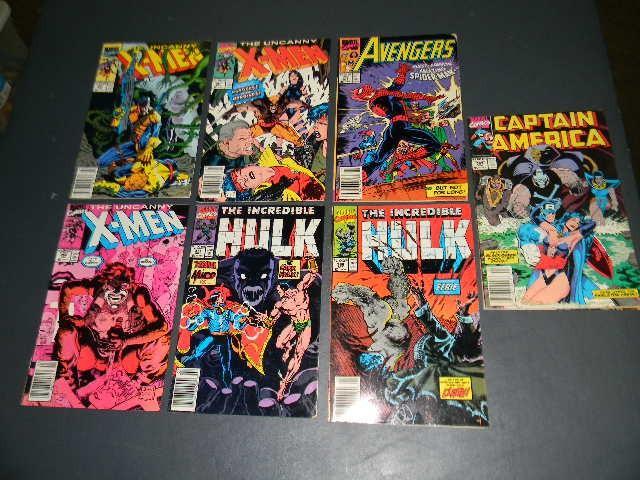 Lot of 7 Marvel Comic books (Please...