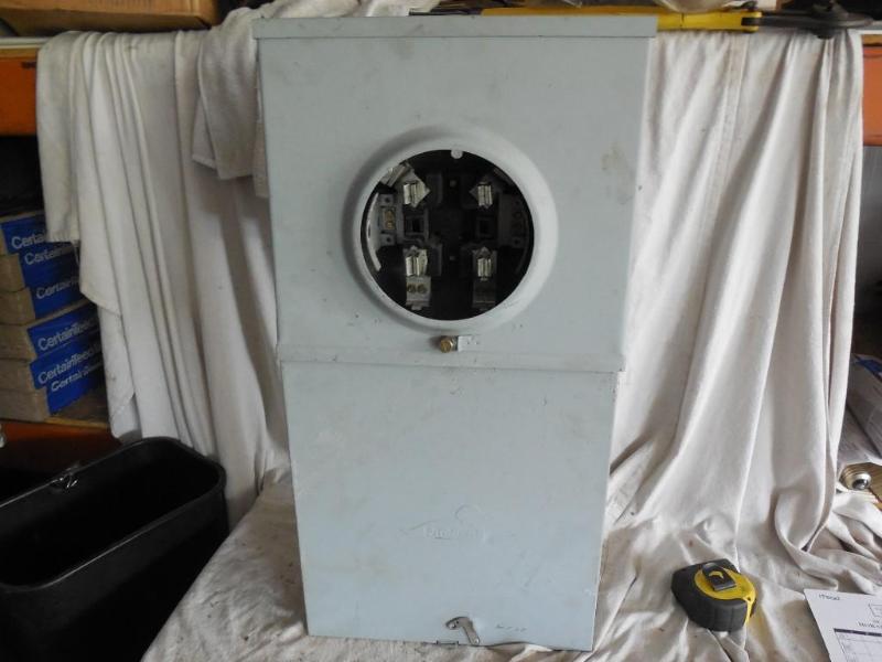 lot 10 image: Outdoor Meter base with 200A Main. ...