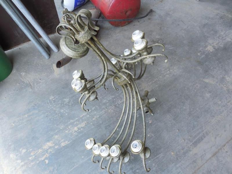 lot 114 image: Large hanging light fixture. 3 ft x...