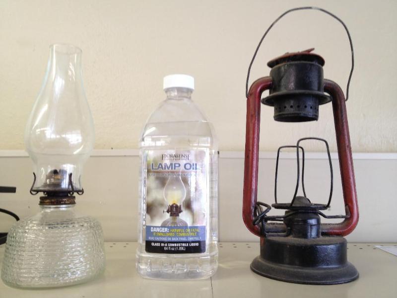 lot 12 image: Vintage  Antique Oil Lamps and Oil