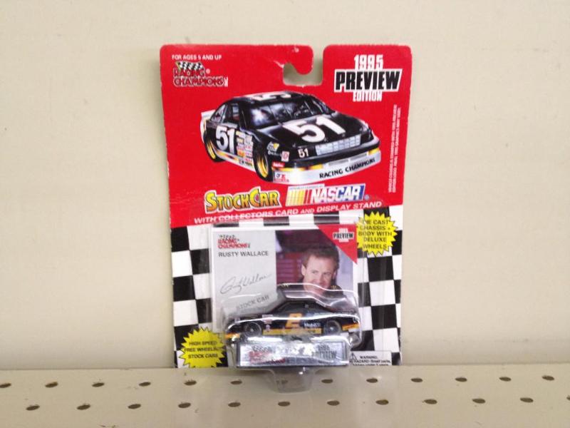 lot 21 image: 1995 Preview Rusty Wallace 164 Die Cast Car, New In Box