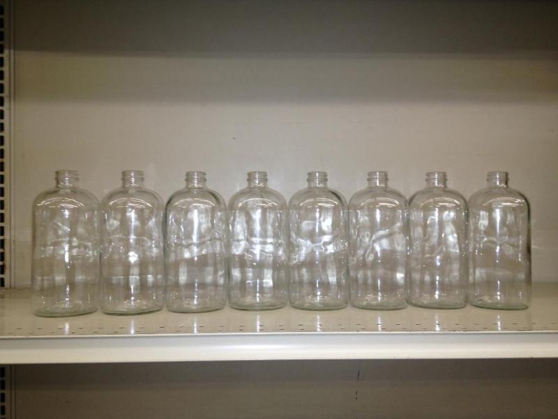 lot 33 image: New Glass Jars with Corks and Lids, for Maple Syrup or Home Brew
