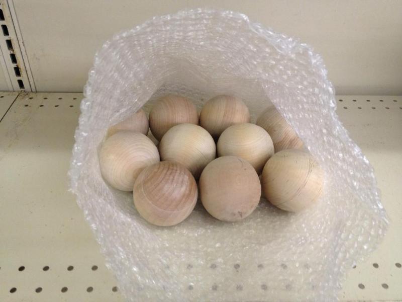 lot 38 image: Large Lot of Wooden Balls for Wood Carving