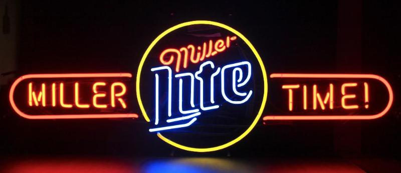 lot 9 image: Large Miller Light Neon Sign