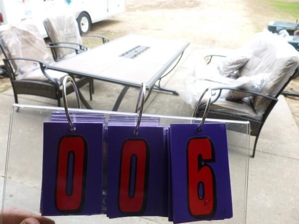 Outdoor patio set. 2 chairs and a l...