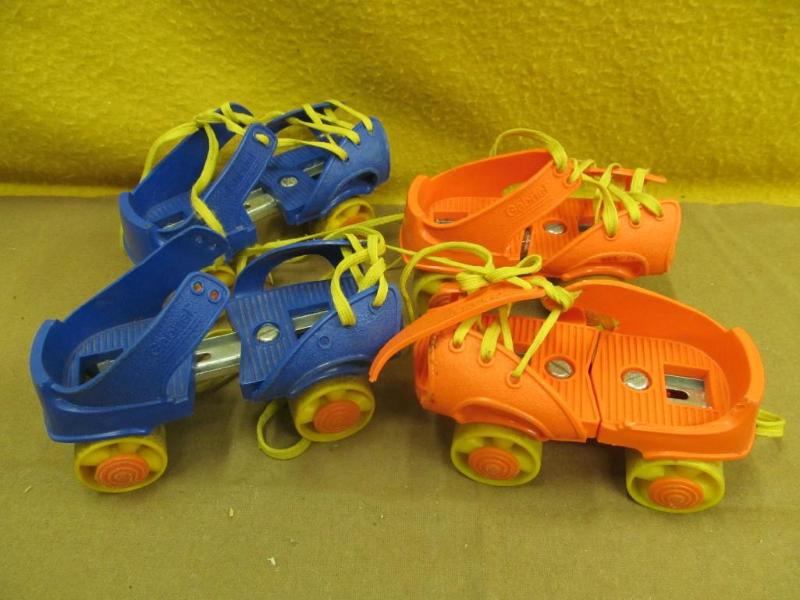 Over the shoe lace up roller skates...