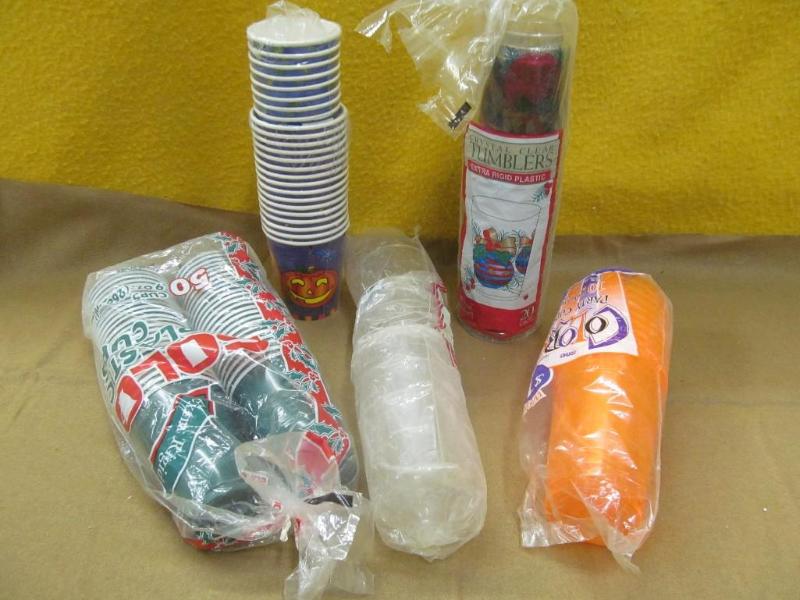 Box of throw away cups...