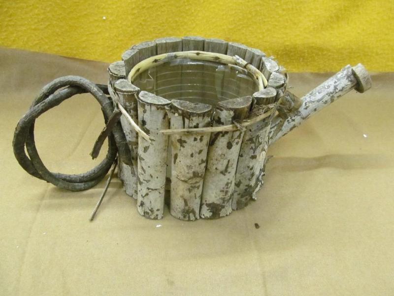White Birch sprinkle can planter...