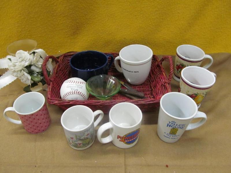 Red Basket with green depression sh...