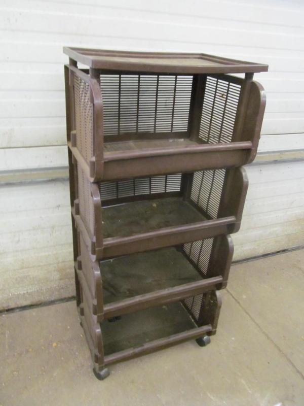 Utility Cart Plastic 4 stackable cu...