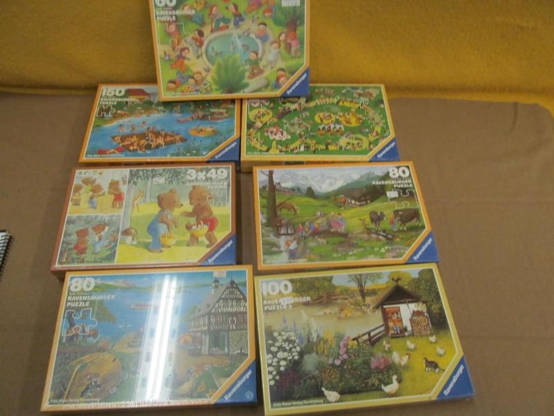 Ravenburger Puzzles -- 7 New in Box...