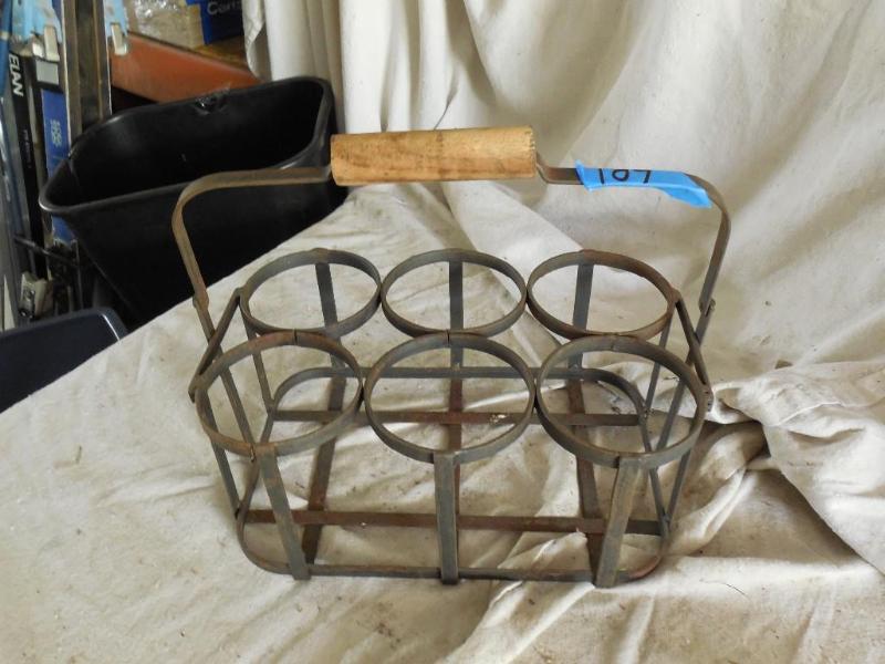 Old Metal Milk Bottle holder or car...