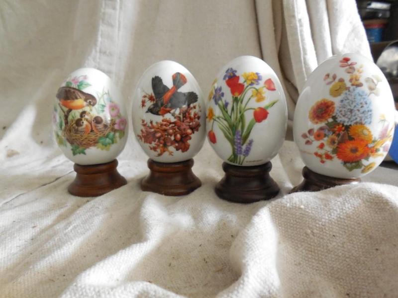Porcelain Eggs on Stands.&nbspCool...